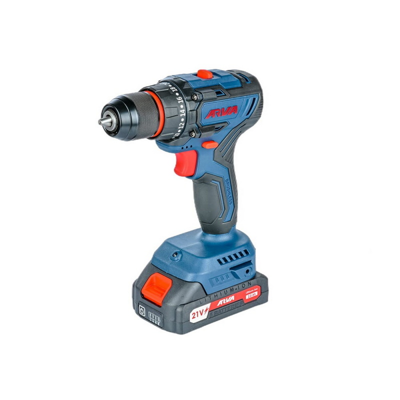 دریل شارژی آروا 21 ولت چکشی براشلس دو باتری مدل 5974