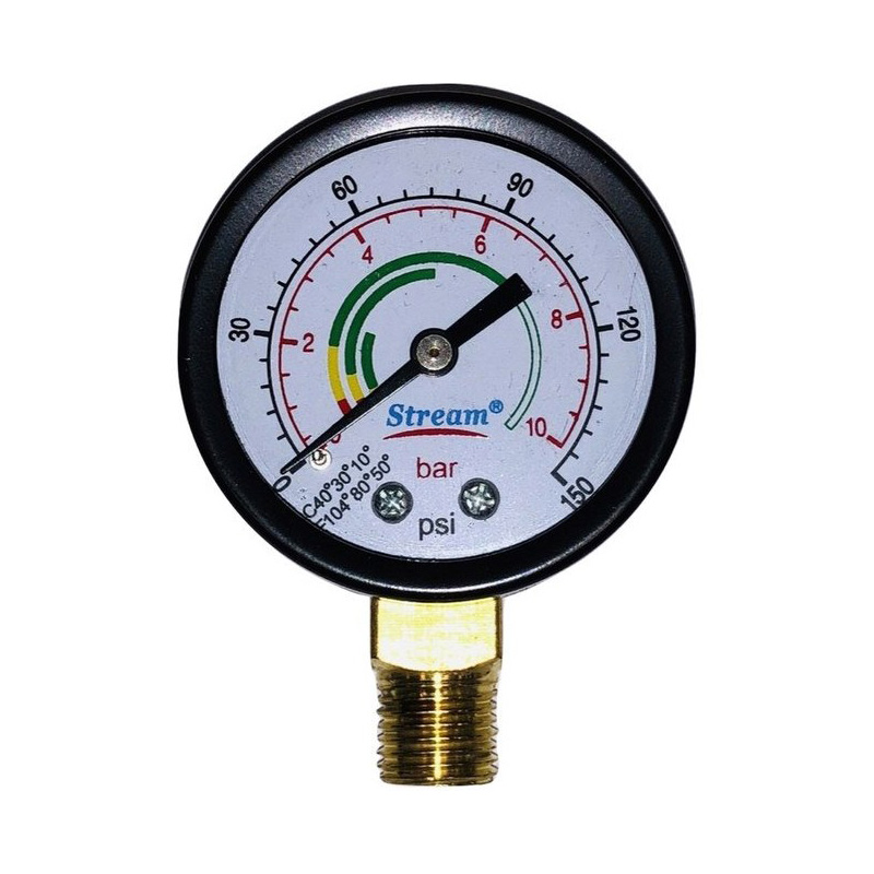گیج فشار استریم 10 بار 5 سانتی مدل P-0103