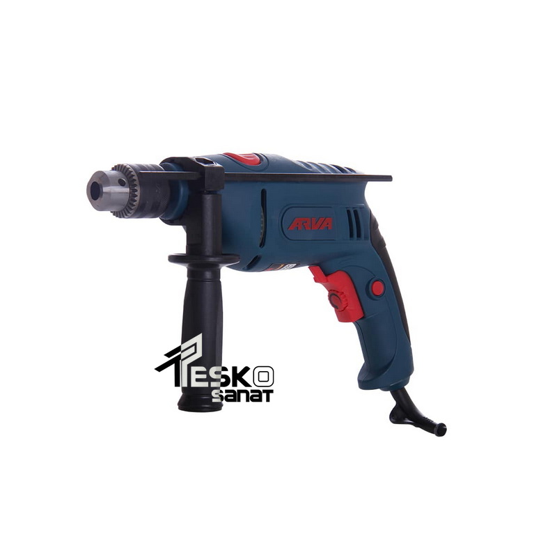 دریل چکشی آروا 750 وات 13 میلیمتری سه نظام آچاری مدل 5313