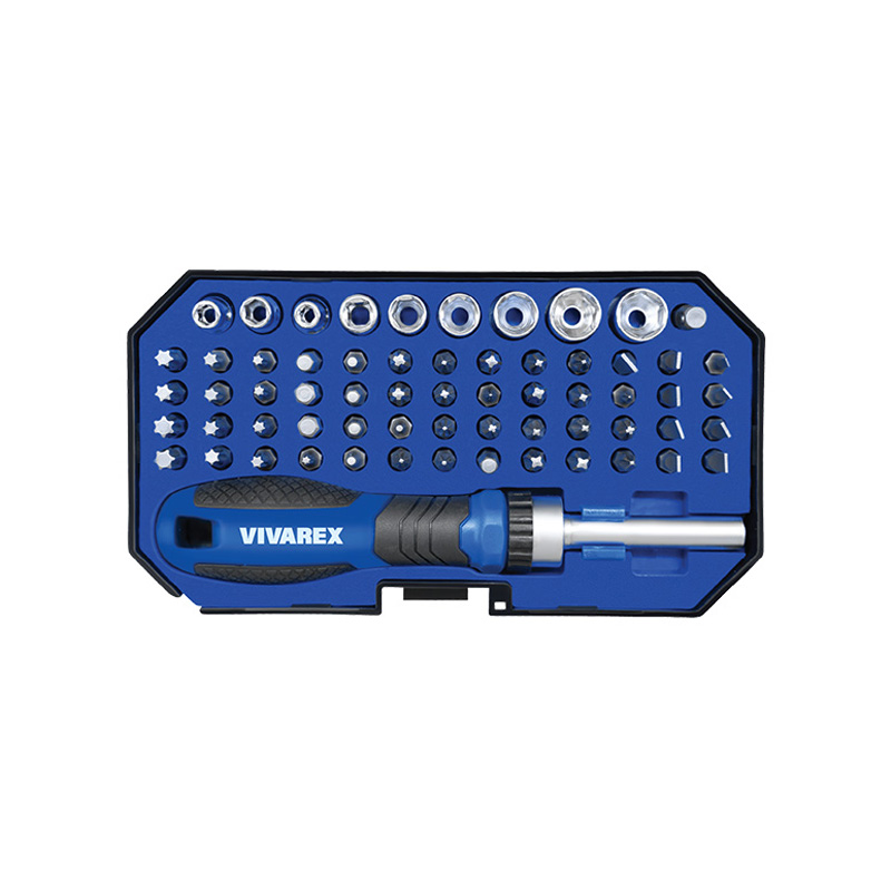 ست پیچ گوشتی و بیت و بکس 63 پارچه ویوارکس مدل VR6365-SD