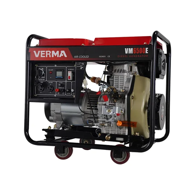 موتور برق دیزل ورما 4.9 کیلووات استارتی مدل VM6500E - 10063 - 01