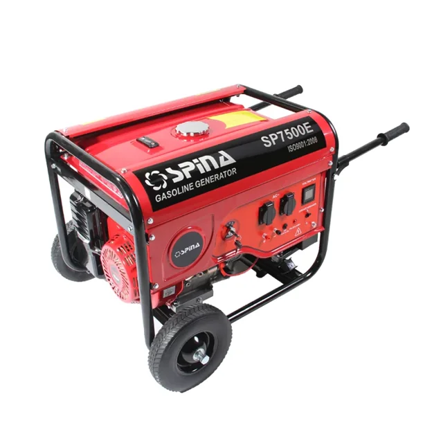 موتور برق بنزینی اسپینا 5.5 کیلووات استارتی چرخدار مدل SP7500E - 10267 - 01