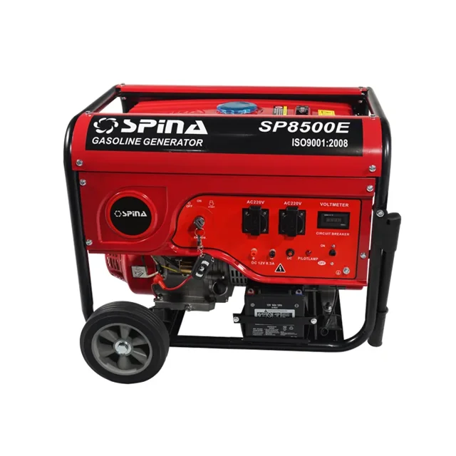 موتور برق بنزینی اسپینا 6.5 کیلووات استارتی چرخدار مدل SP8500E - 10268 - 01