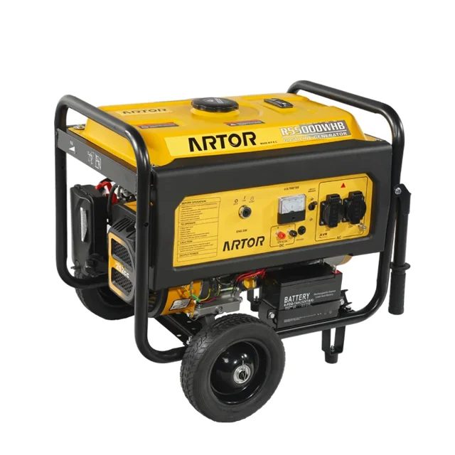 موتور برق بنزینی آرتور 3 کیلووات استارتی چرخدار مدل AR5500DHWB - 10277 - 01
