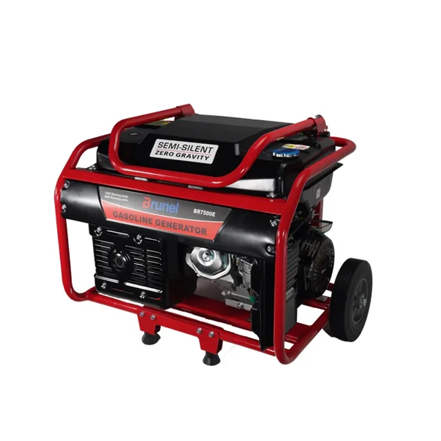 موتور برق بنزینی برونل 5.5 کیلووات استارتی چرخدار مدل BR7500E - 10282 - 01