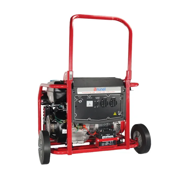 موتور برق بنزینی برونل 5.5 کیلووات استارتی چرخدار مدل BR7500E - 10282 - 02