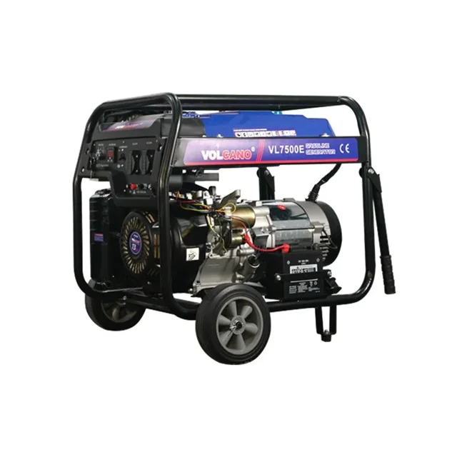 موتور برق بنزینی ولکانو 5.5 کیلووات استارتی چرخدار مدل VL7500E - 10295 - 01