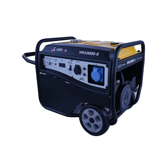 موتور برق بنزینی ورما  8.5 کیلووات نیمه سایلنت استارتی چرخدار مدل VM10000S - 10442 - 01