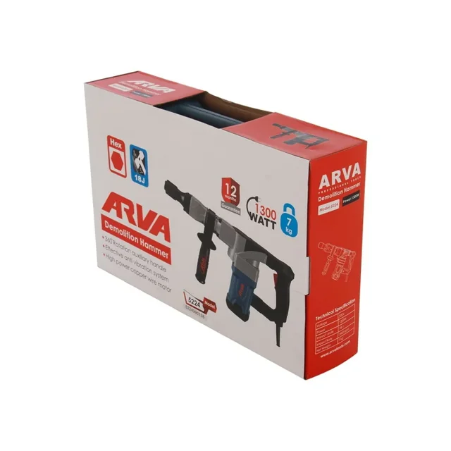 چکش تخریب آروا 7 کیلویی 1300 وات 6 گوش مدل 5224 - 10578 - 05