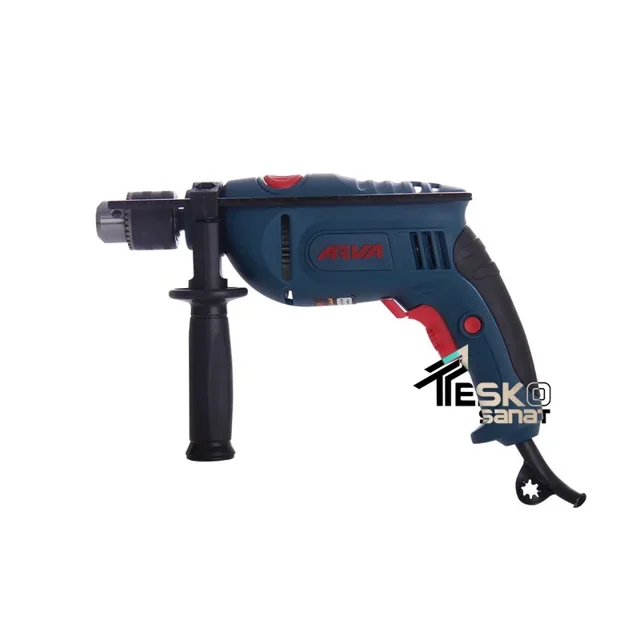 دریل چکشی آروا 750 وات 13 میلیمتری سه نظام آچاری مدل 5313 - 10822 - 03
