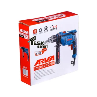 دریل چکشی آروا 710 وات 13 میلیمتری سه نظام آچاری مدل 5333 - 10823 - 05