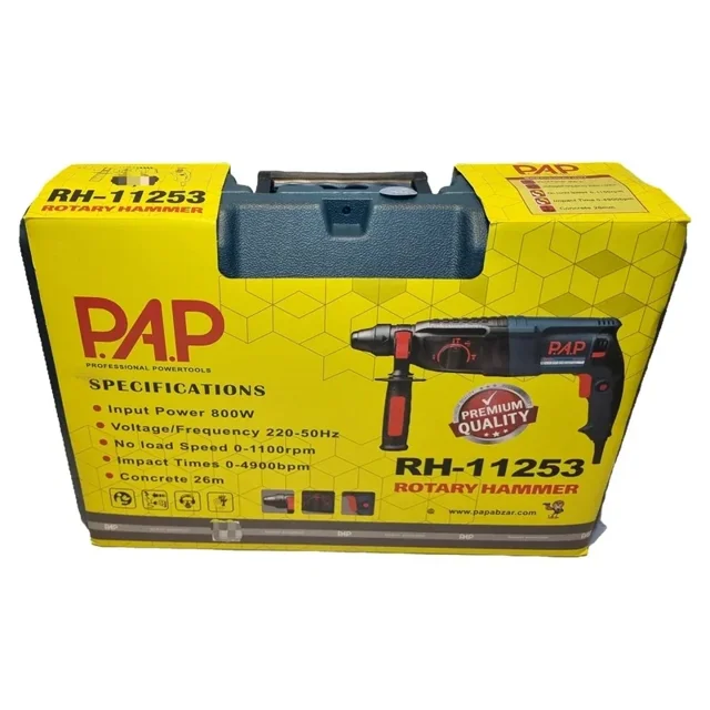 دریل بتن کن پی ای پی 3 کیلویی 800 وات سه کاره 4 شیار مدل RH-11253 - 10853 - 06