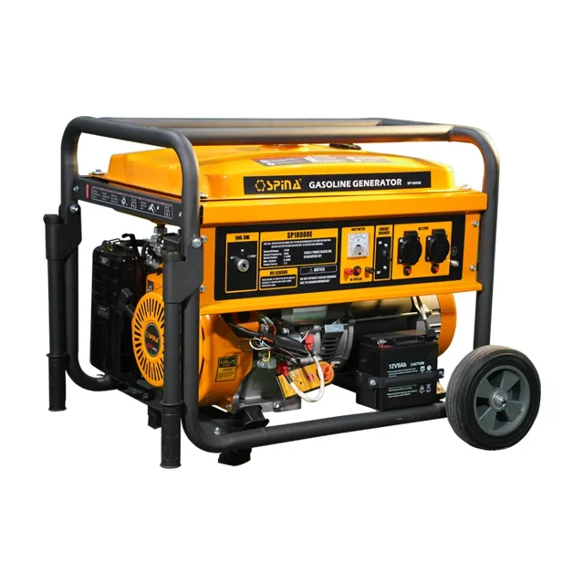 موتور برق بنزینی اسپینا 8 کیلووات استارتی چرخدار ATS دار مدل SP18000E - 10908 - 01