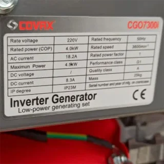 موتور برق بنزینی کواکس 4.5 کیلووات کامپکت اینورتر هندلی مدل CGO7300i - 12047 - 03