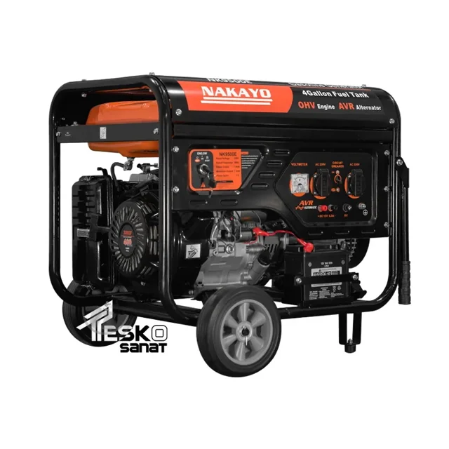 موتور برق بنزینی ناکایو 7.5 کیلووات استارتی مدل NK9500E - 12157 - 01