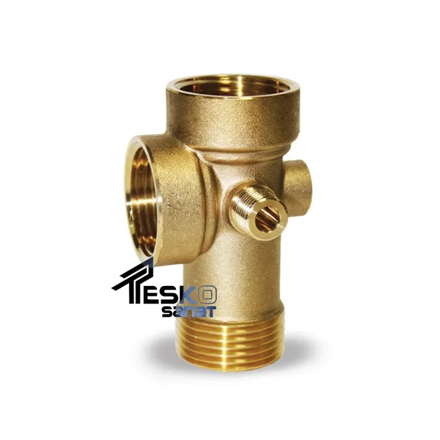 پنج راهی برنجی الکتروپمپ استریم 9 سانت مدل R5-B5200 - 12165 - 01