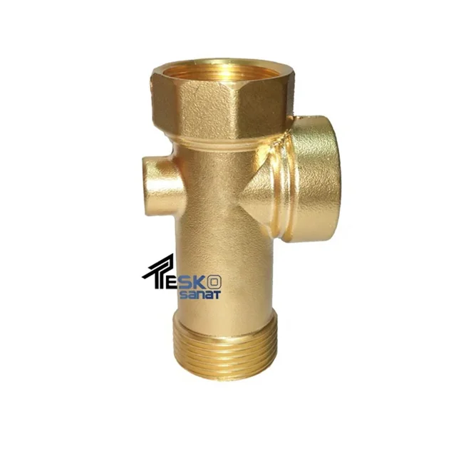 پنج راهی برنجی الکتروپمپ استریم 11 سانت مدل R5-B5366 - 12166 - 01