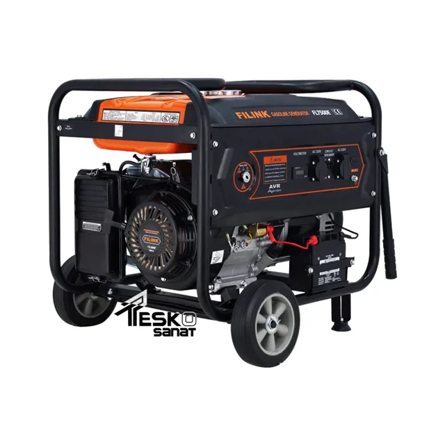 موتور برق بنزینی فیلینک 5.5 کیلووات استارتی چرخدار مدل FL7500E - 12170 - 01