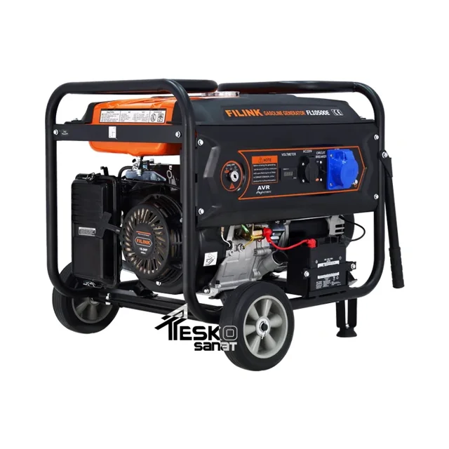 موتور برق بنزینی فیلینک 8 کیلووات استارتی چرخدار مدل FL10500E - 12172 - 01