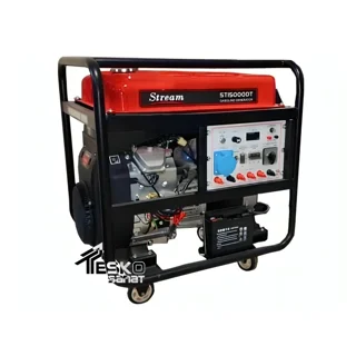 موتور برق بنزینی استریم 12 کیلووات تک فاز - سه فاز استارتی مدل ST15000DT - 12181 - 01