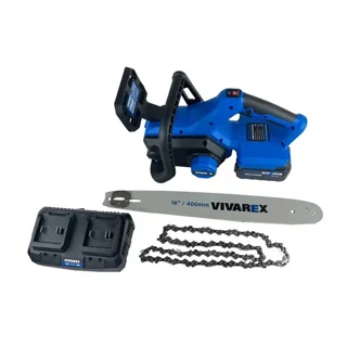 اره زنجیری شارژی 40 سانت 20 ولت 2 باطری براشلس ویوارکس مدل VR2016V-CS - 12230 - 02