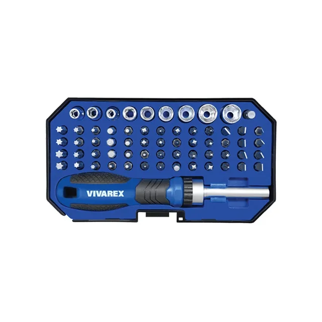 ست پیچ گوشتی و بیت و بکس 63 پارچه ویوارکس مدل VR6365-SD - 12340 - 01