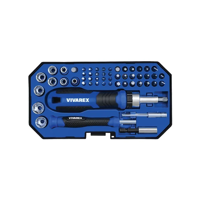 ست پیچ گوشتی و بیت و بکس 55 پارچه ویوارکس مدل VR5565-SD - 12341 - 01