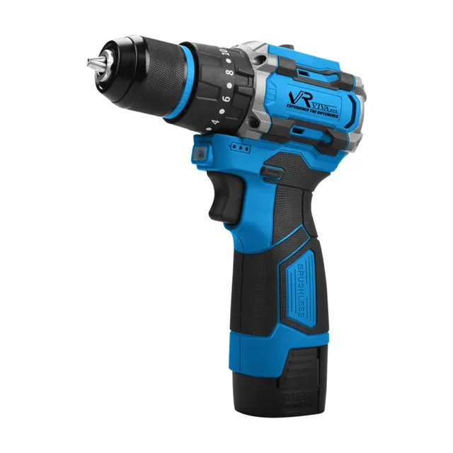 دریل شارژی ویوارکس 16.8 ولت چکشی براشلس دو باتری مدل VR1610V-21BL - 12362 - 01