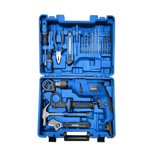 کیت دریل چکشی ویوارکس 650 وات 13 میلیمتری سه نظام آچاری 20 پارچه مدل VR6520-IDK - 12365 - 01