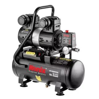 کمپرسور باد رونیکس 10 لیتری 1.7 اسب دو سیلندر سایلنت مدل RC-1012 - 12370 - 02