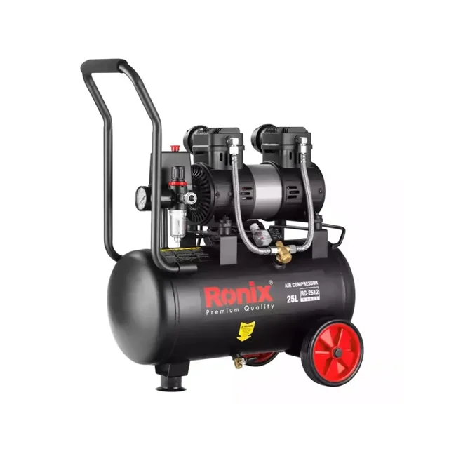 کمپرسور باد رونیکس 25 لیتری 1.8 اسب دو سیلندر سایلنت مدل RC-2512 - 12371 - 01