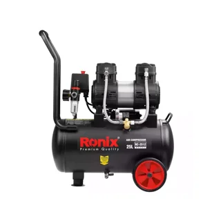 کمپرسور باد رونیکس 25 لیتری 1.8 اسب دو سیلندر سایلنت مدل RC-2512 - 12371 - 02