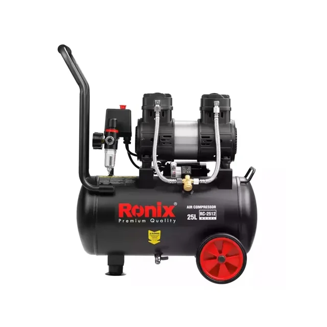 کمپرسور باد رونیکس 25 لیتری 1.8 اسب دو سیلندر سایلنت مدل RC-2512 - 12371 - 02
