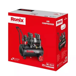 کمپرسور باد رونیکس 25 لیتری 1.8 اسب دو سیلندر سایلنت مدل RC-2512 - 12371 - 09