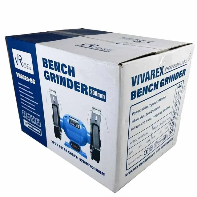 سنگ رومیزی ویوارکس 200 میلیمتری 600 وات مدل VR6020-BG - 12406 - 05