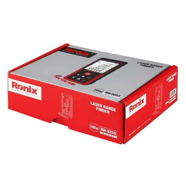 متر لیزری رونیکس 100 متری نور قرمز مدل RH-9353 - 12503 - 07