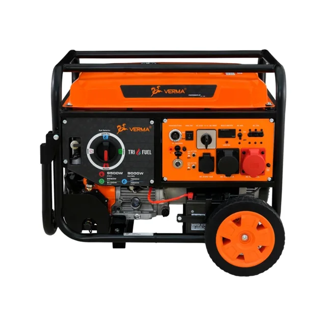موتور برق ورما سه گانه سوز 9.5 کیلووات سه فاز - تک فاز استارت ریموت مدل VM25000E/3-3F - 12591 - 01