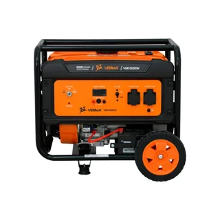 موتور برق بنزینی ورما 3 کیلووات استارتی چرخدار مدل VM5500EW - 12597 - 02