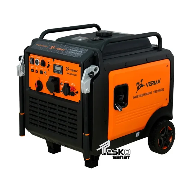موتور برق بنزینی ورما 8.5 کیلووات اینورتر سایلنت ریموت استارت ATS مدل VM22000iSAE - 12640 - 01