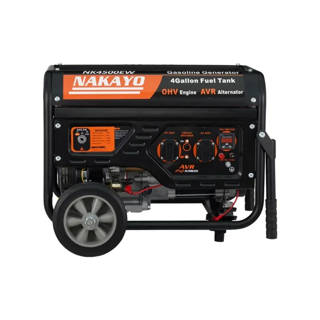 موتور برق بنزینی ناکایو 3 کیلووات استارتی چرخدار مدل NK4500EW - 12667 - 02