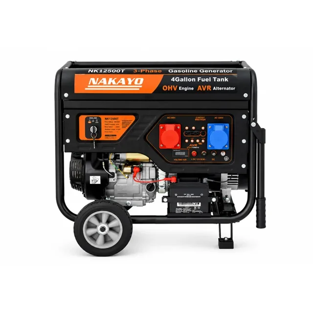 موتور برق بنزینی ناکایو 9.5 کیلووات سه فاز استارتی مدل NK12500T - 12690 - 02